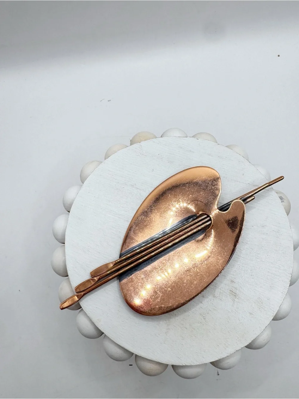 Renoir vintage copper artist’s palette large brooch pin